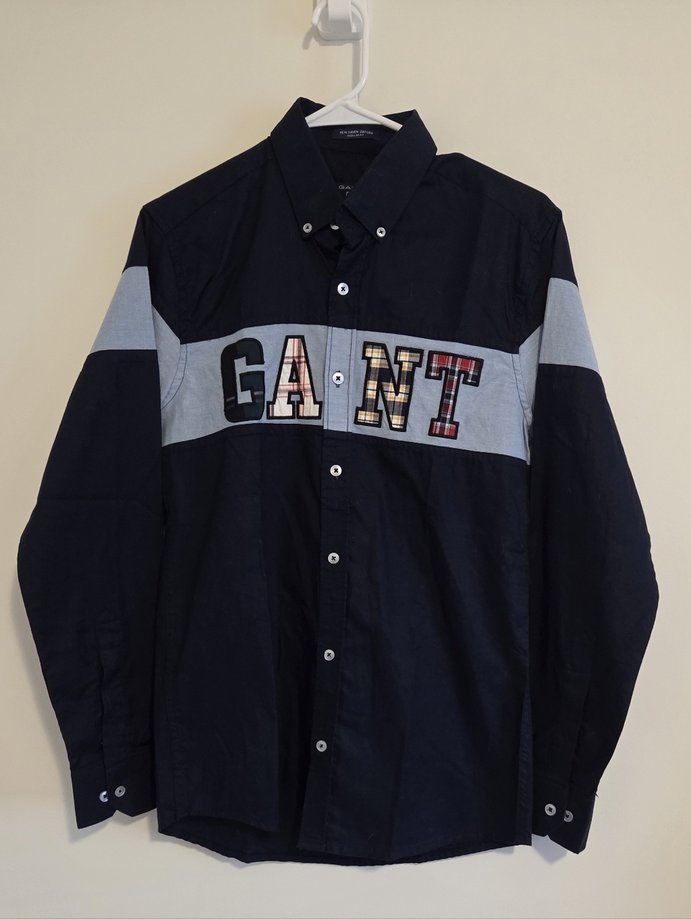 Gant Navy Blue New Haven Oxford Regular Fit Button Down Shirt